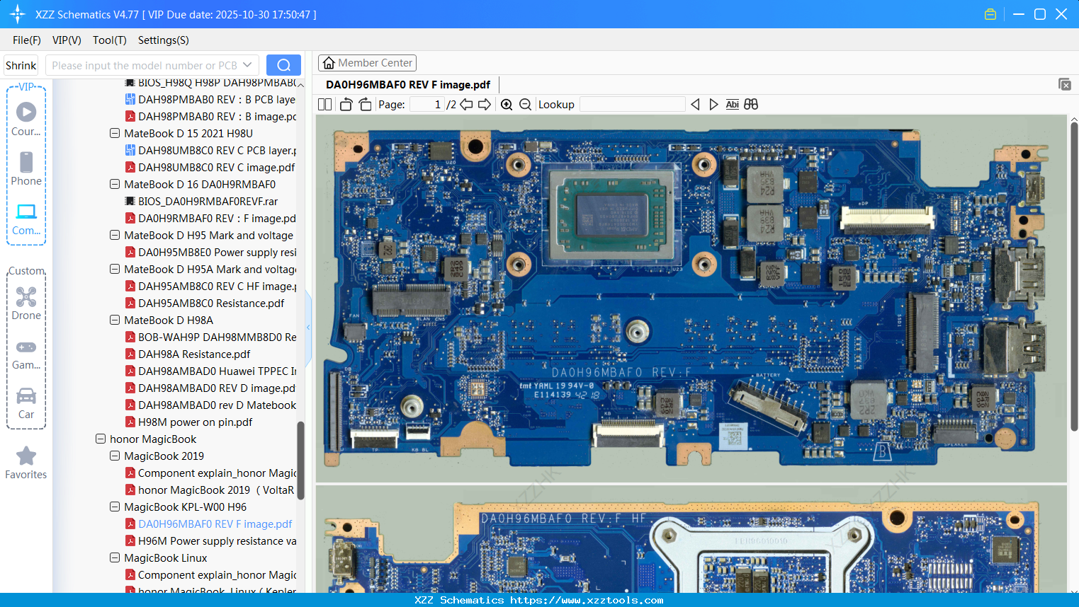 Laptop HUAWEI DA0H96MBAF0 REV F Image